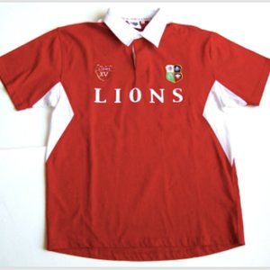Rugby Polo Lions English British Irish XV Rugby On Tour Red Collared Unisex L